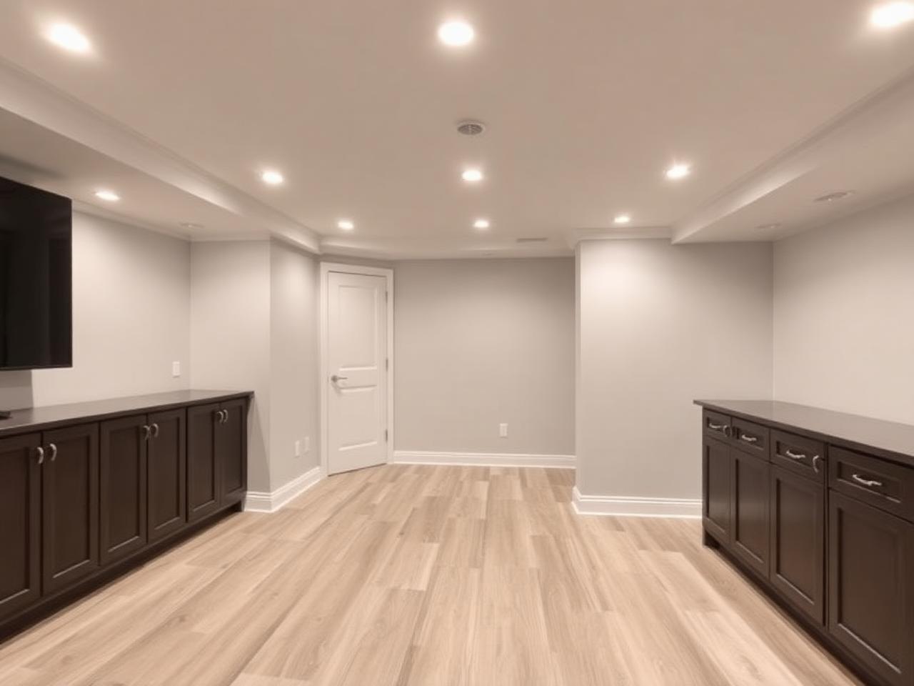 Finished basement renovation